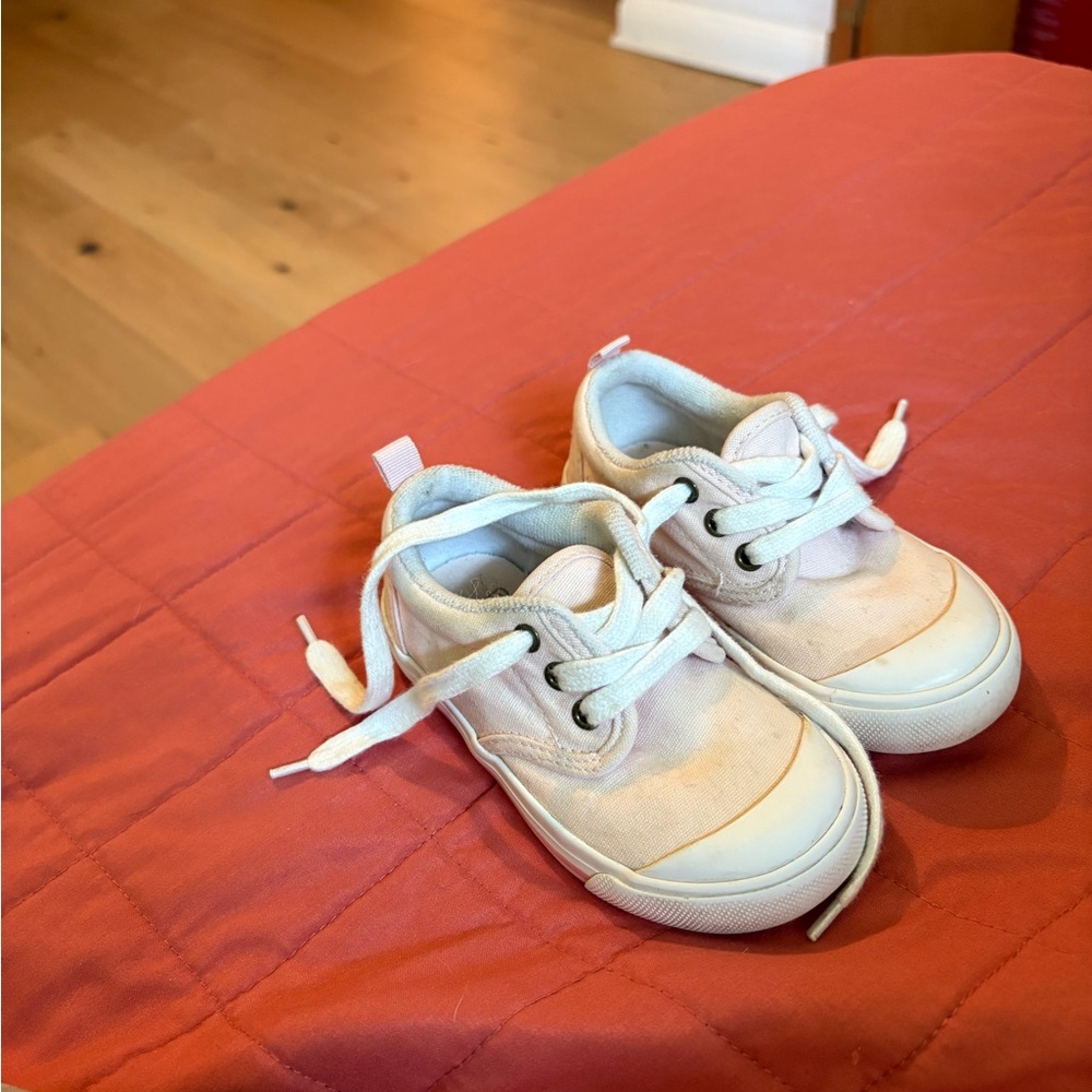 The Beaufort Bonnet Company Pink and White Toddler Girl’s Sneakers